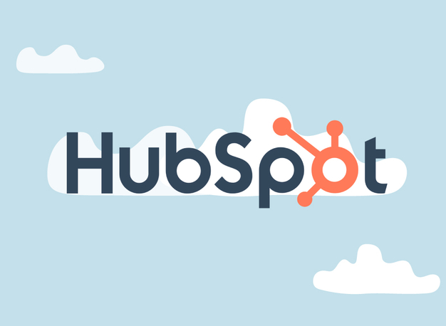 HubSpot Logo in einem Himmelshintergrund mit Wolken